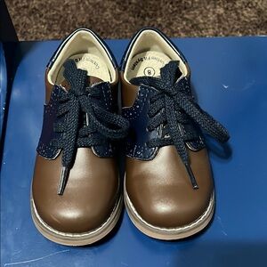 Classic Brown and Navy Saddle Shoes